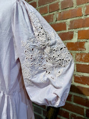 Dress with Cutaway Flower Sleeves