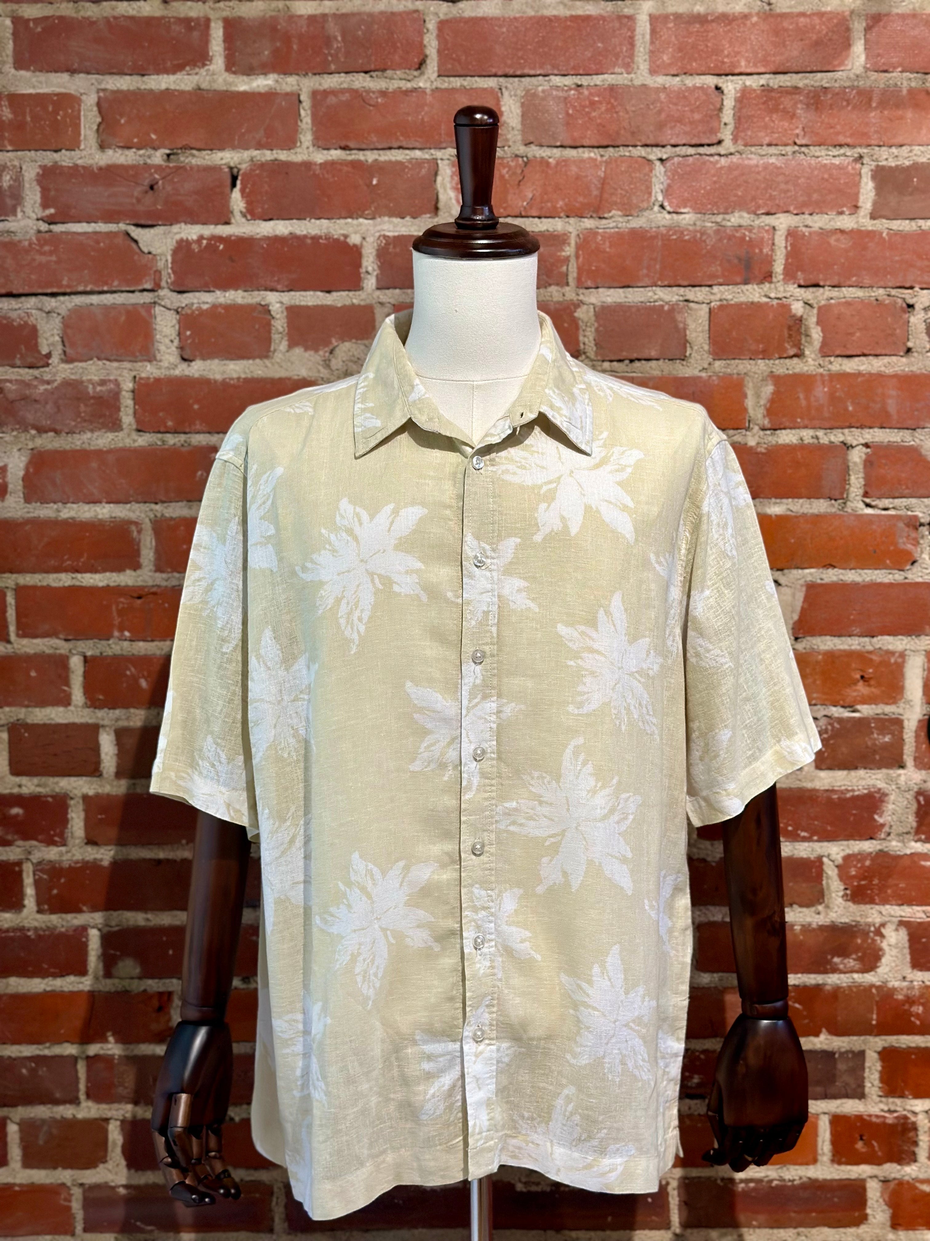 White Flowers on Pastel Men's Shirt