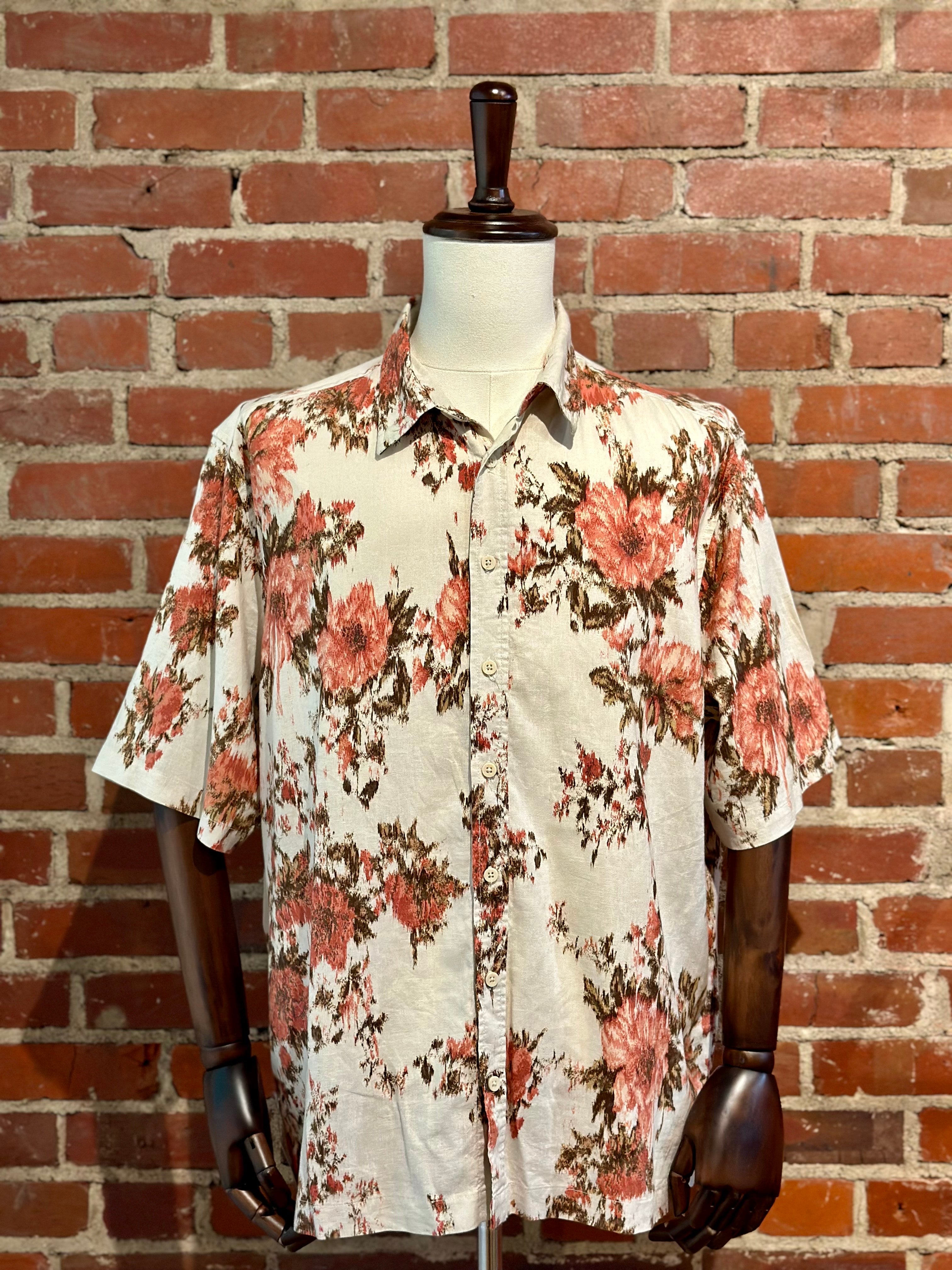 White Floral Mens Shirt