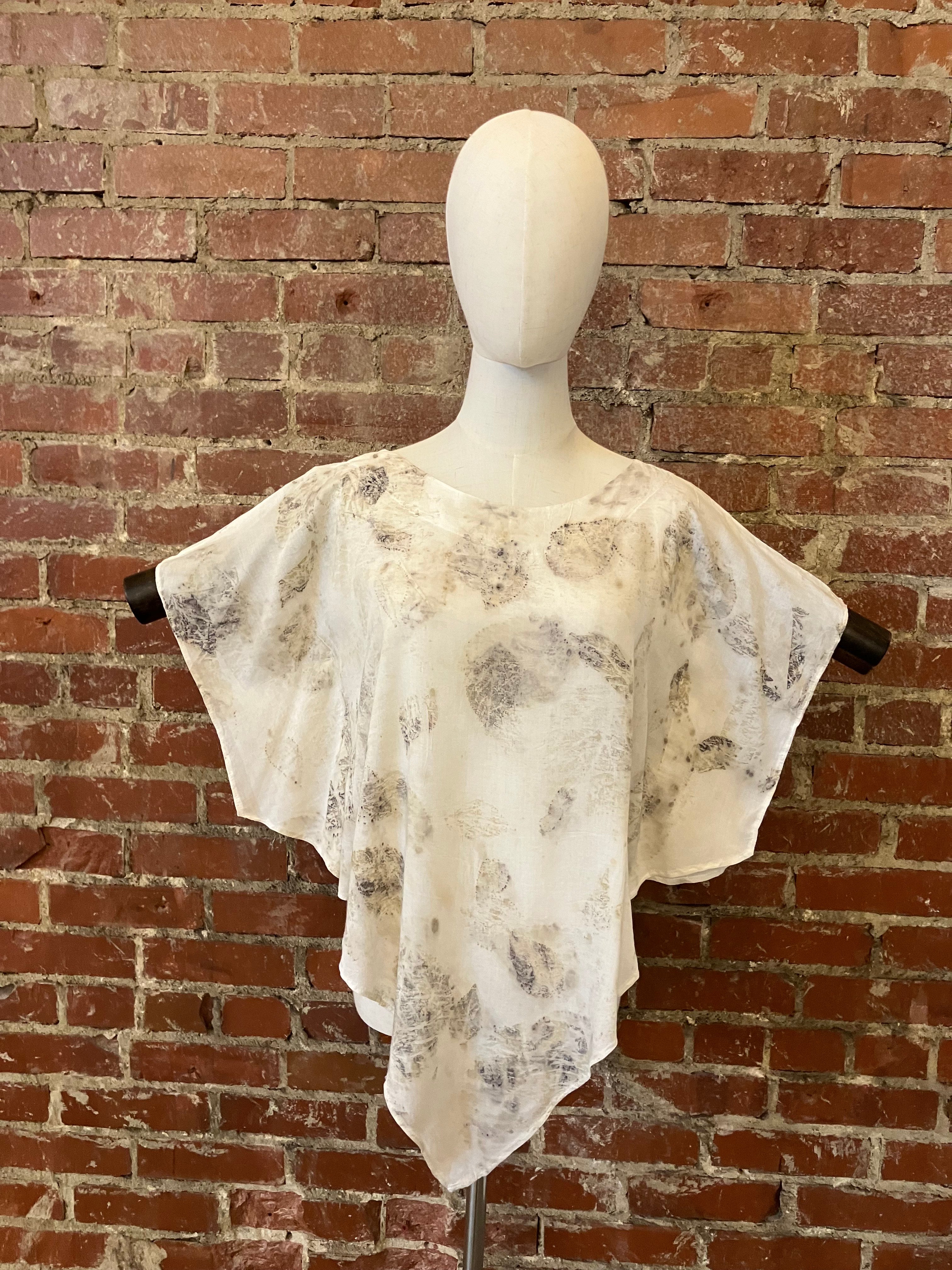 Natural Print Cotton Butterfly Top