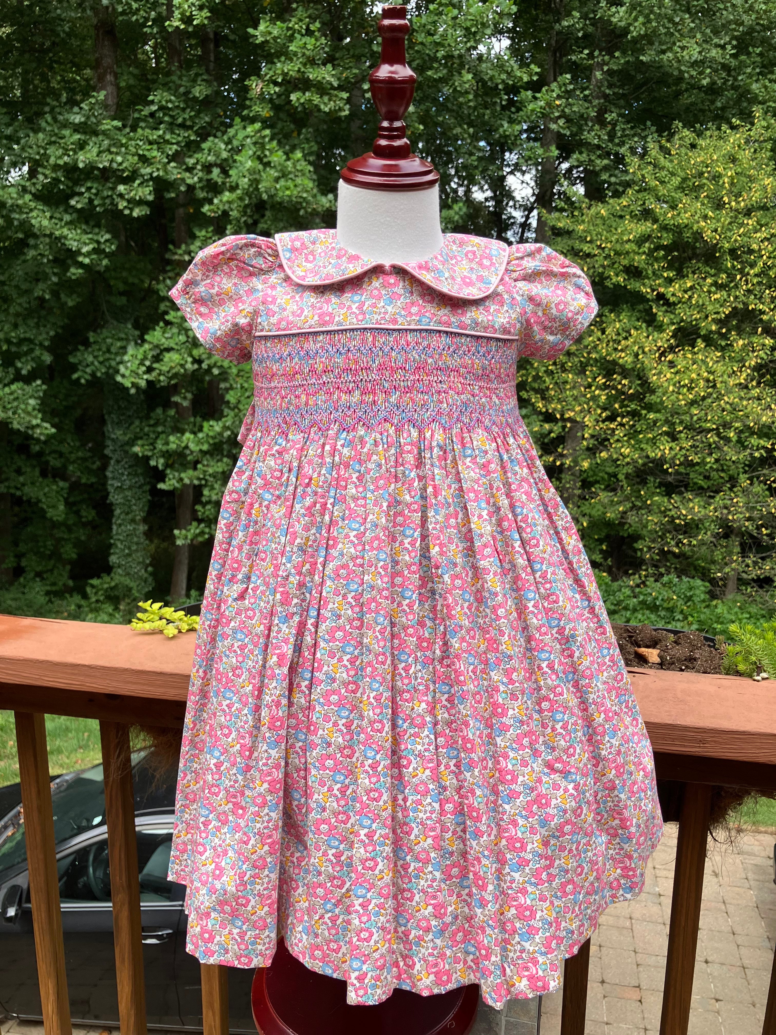 Pink Smocked Baby Dress