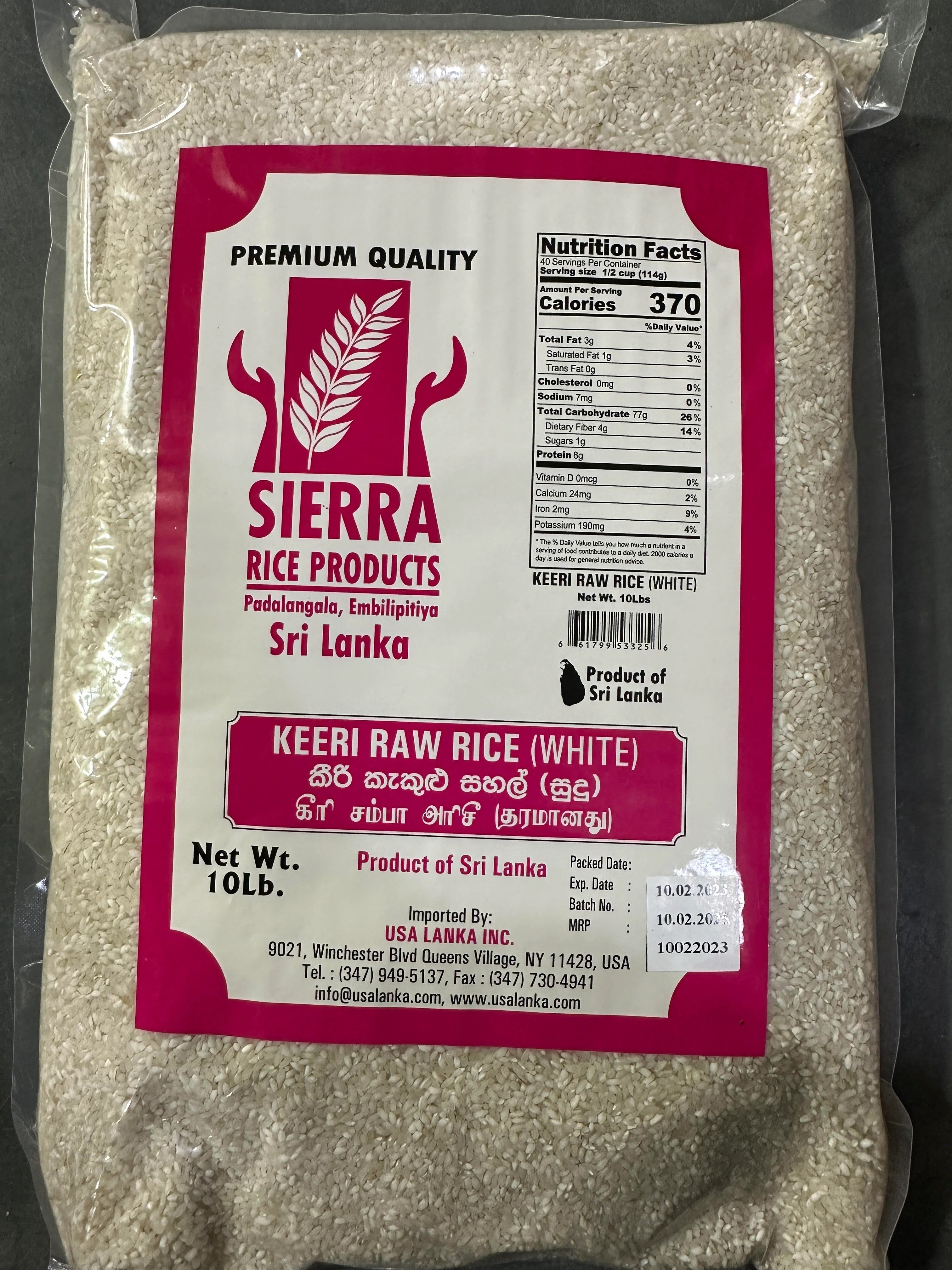 Keeri Samba White 10LB